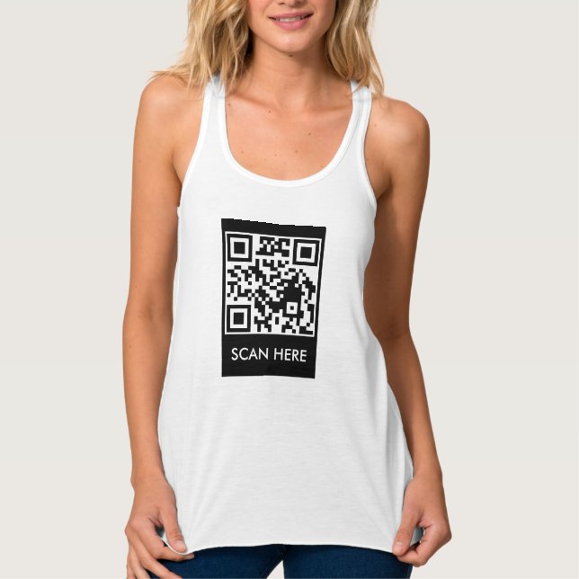 Custom QR Code Scan Me tank top (Vorderseite)