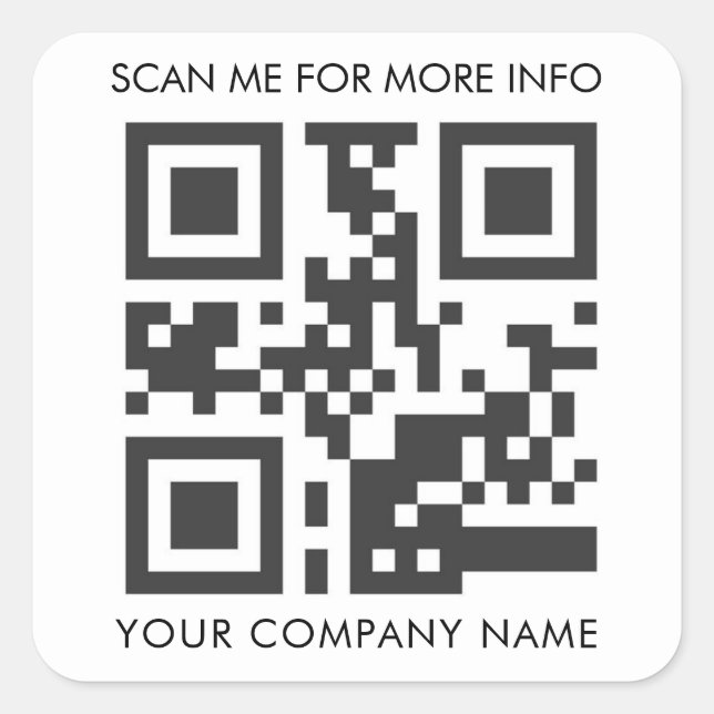 Custom QR Code Stickers (Vorderseite)