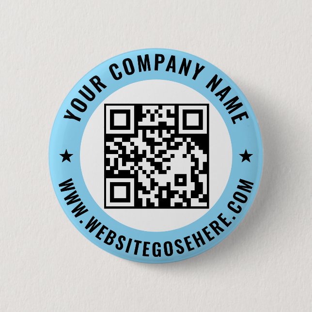 Custom QR Code Text Business Promotional Design Button (Vorderseite)