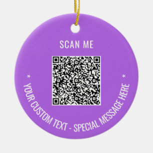 Custom QR Code Text Weihnachtsschmuck Ihre Farben