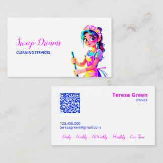 Custom QR Housemaid Housekeeper Telefonnummerkarte