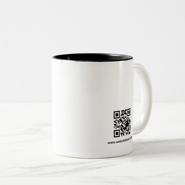 Custom QR Logo Website Two Tone Business mug Zweifarbige Tasse (VorderseiteRechts)
