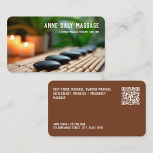 Custom QR Massage Wellness-Center Visitenkarte