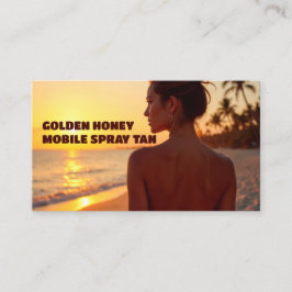 Custom QR Mobile Spray Tanning Visitenkarte