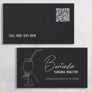 Custom QR Premium Barkeeper Telefonnummerkarte