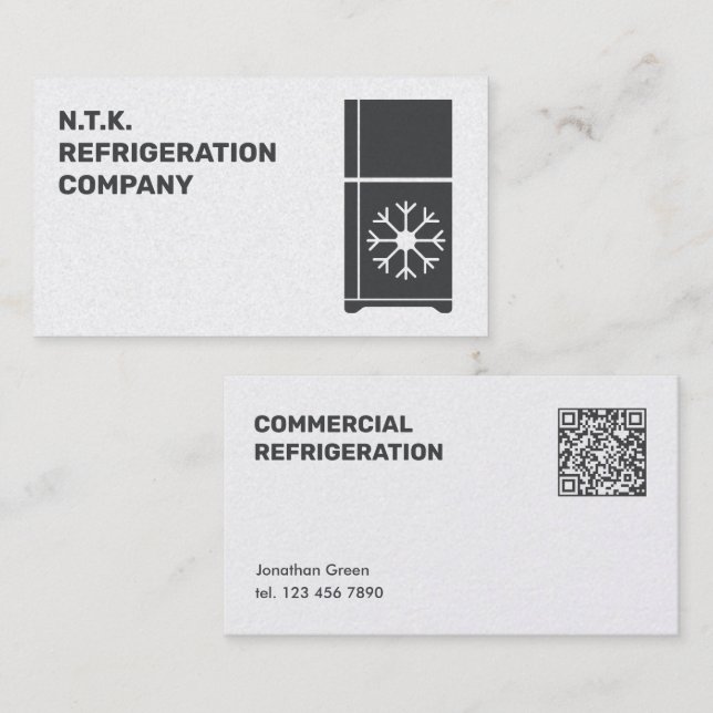Custom QR Refrigeration Visitenkarte (Vorne/Hinten)