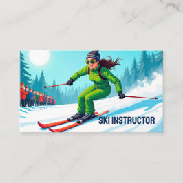 Custom QR Ski Instructor Visitenkarte