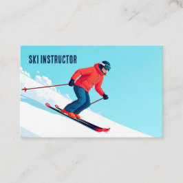 Custom QR Ski Instructor Visitenkarte