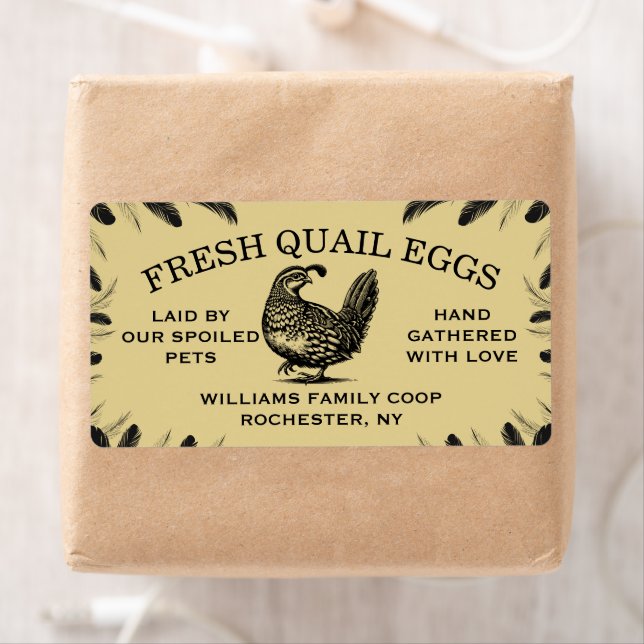 Custom Quail Egg Carton Labels for Your Farm (Insitu)