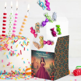 Custom Quinceañera Red Dress Vintag Style Geschenkschachtel