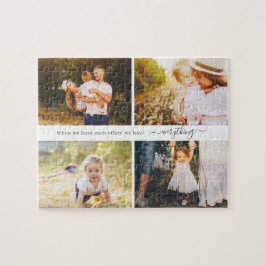 Custom Quote 4 Fotos Galerie Personalisiert Puzzle