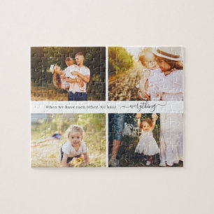 Custom Quote 4 Fotos Galerie Personalisiert Puzzle