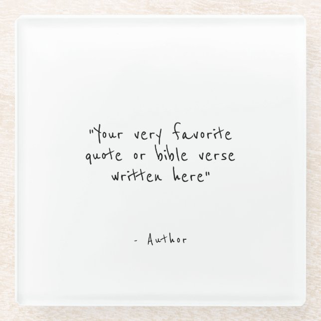 Custom quote - create your own white glasuntersetzer (Vorderseite)