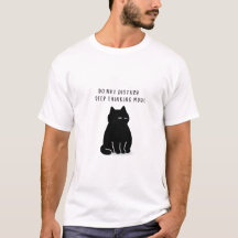 Custom Quote Minimalist Black Cat Men’s T-Shirt
