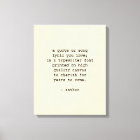 Custom Quote Wall Art Schreibmaschinenschrift Schr