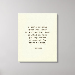 Custom Quote Wall Art Schreibmaschinenschrift Schr Leinwanddruck