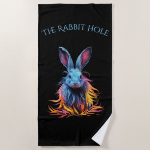 Custom Rabbit Hole Blue Bunny Strandtuch