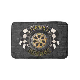 Custom Racing Flag Frisierte Auto Muscle Car Garag Badematte