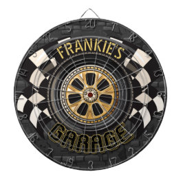 Custom Racing Flag Frisierte Auto Muscle Car Garag Dartscheibe