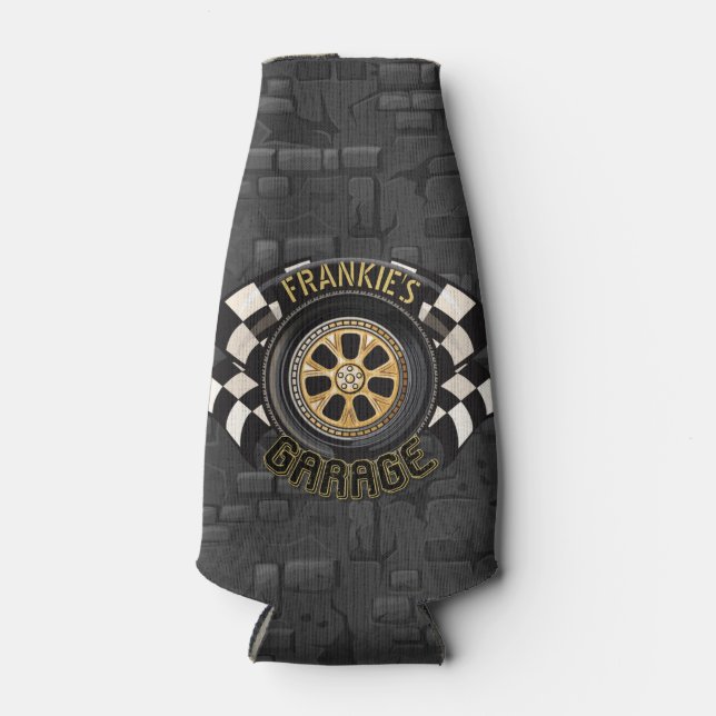 Custom Racing Flag Frisierte Auto Muscle Car Garag Flaschenkühler (Vorderseite)