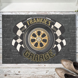 Custom Racing Flag Frisierte Auto Muscle Car Garag Fußmatte