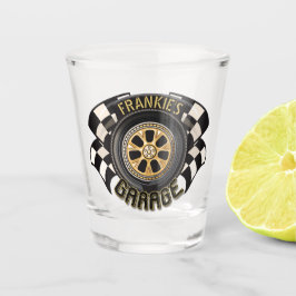 Custom Racing Flag Frisierte Auto Muscle Car Garag Schnapsglas