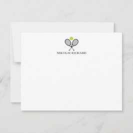 Custom Racket Stationary Tennis Note Card Mitteilungskarte