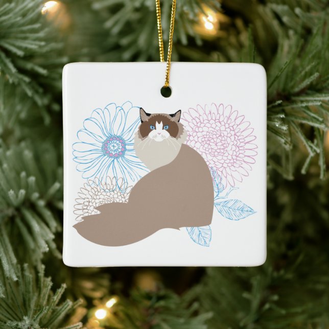 Custom Ragdoll Pet's First Christmas Ornament (Baum)