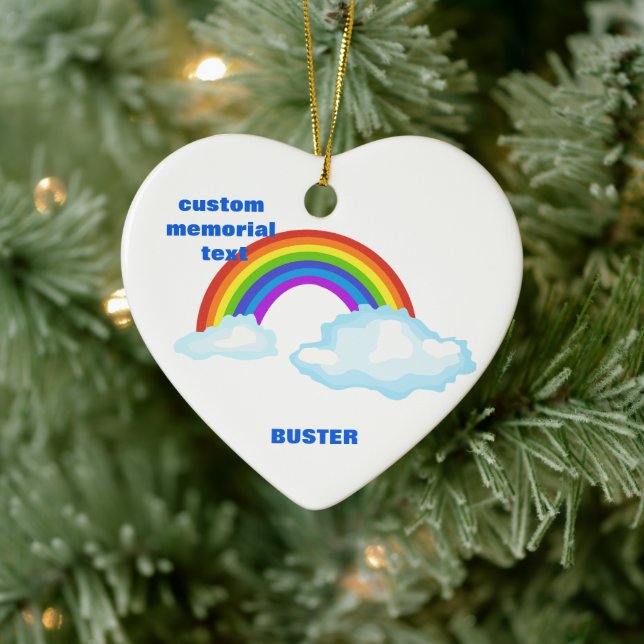 Custom Rainbow Bridge Paw Ornament (Baum)