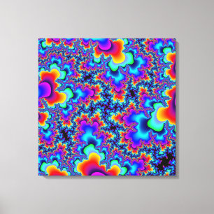 Custom Rainbow Fraktal Leinwand Art