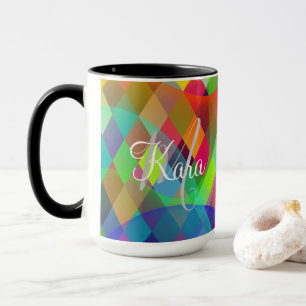 Custom Rainbow Harlequin mit farbigem Rauch Tasse