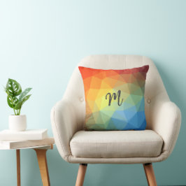 Custom Rainbow Kaleidoscope Throw Kissen