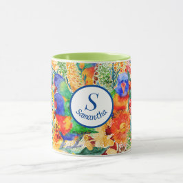 Custom Rainbow Lorikeet Garden Tasse