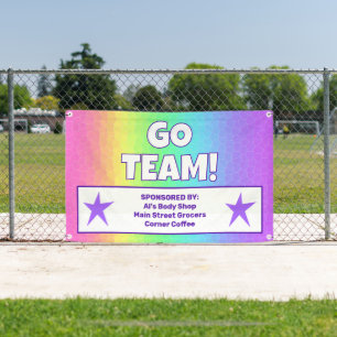 Custom Rainbow Team Banner