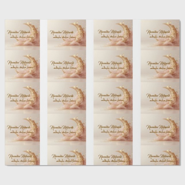 Custom Ramadan Mubarak – Arabic wrapping paper Geschenkpapier (Flach)