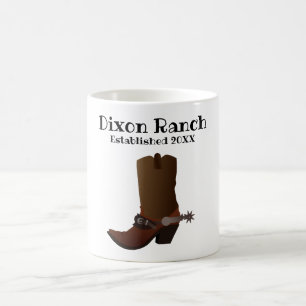 Custom Ranch etablierte Cowboy Boot Coffee Tasse