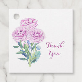 Custom Ranunculus & Anemones Bridal Vielen Dank Geschenkanhänger