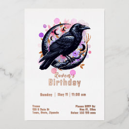 Custom Raven Birthday Folieneinladung