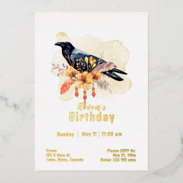 Custom Raven Birthday Folieneinladung