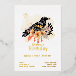 Custom Raven Birthday Folieneinladung