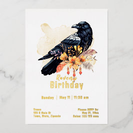 Custom Raven Birthday Folieneinladung