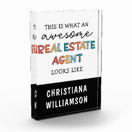 Custom Real Anwesen Agent Funny Phantastisch Realt Fotoblock