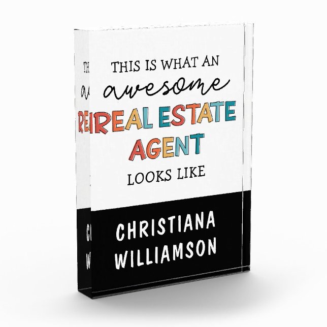 Custom Real Anwesen Agent Funny Phantastisch Realt Fotoblock (Links)