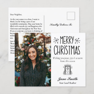 Custom Real Anwesen Christmas Feiertagspostkarte
