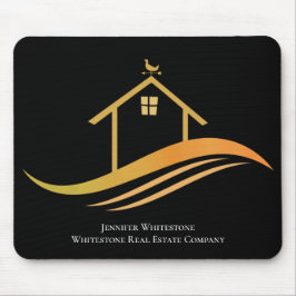 Custom Real Anwesen Company Black Gold Realtor Mousepad