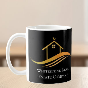 Custom Real Anwesen Company Chic Black Gold Realto Kaffeetasse