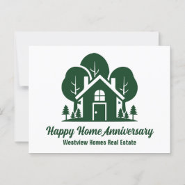 Custom Real Anwesen Company Green Forest House Postkarte