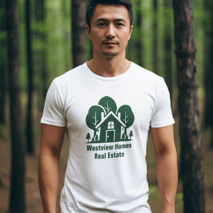 Custom Real Anwesen Company Green Forest House T-Shirt