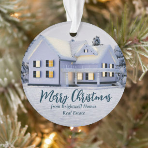 Custom Real Anwesen Company House Frohe Weihnachte Ornament