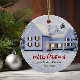 Custom Real Anwesen Company Winter House Weihnacht Keramik Ornament